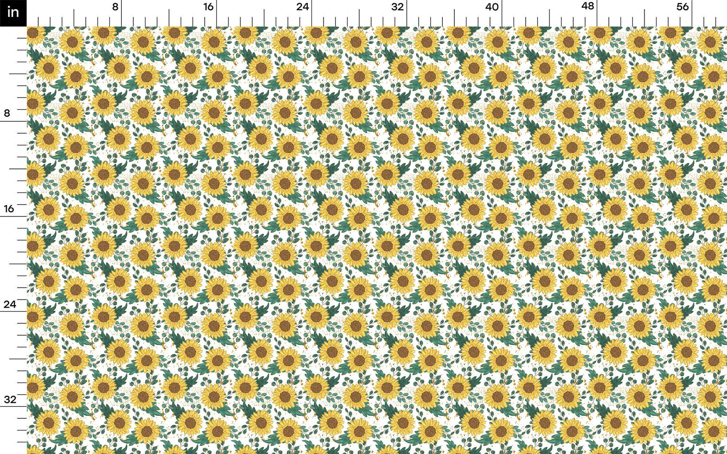 Sunflowers Rib Knit Fabric RBK1588