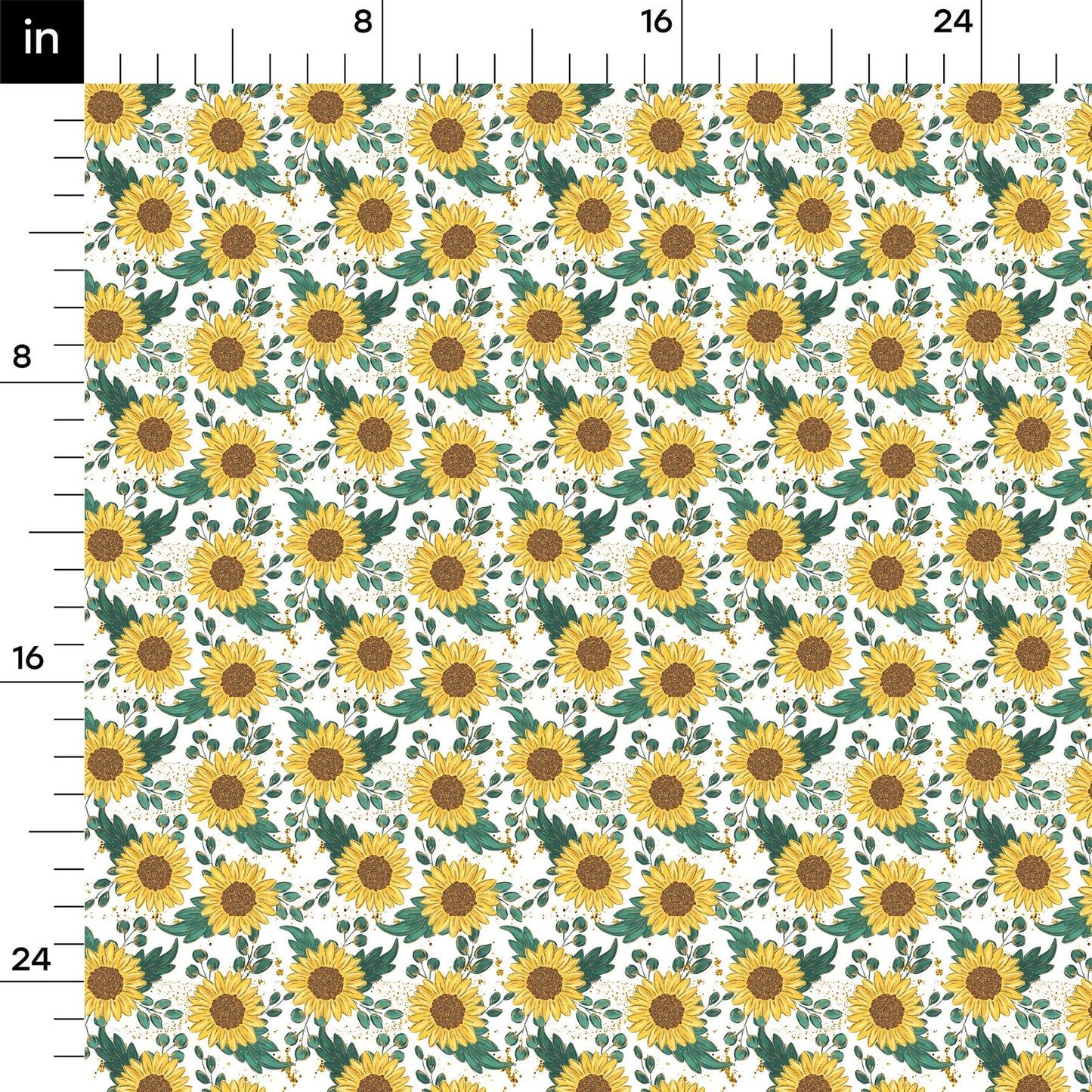 Sunflowers Rib Knit Fabric RBK1588