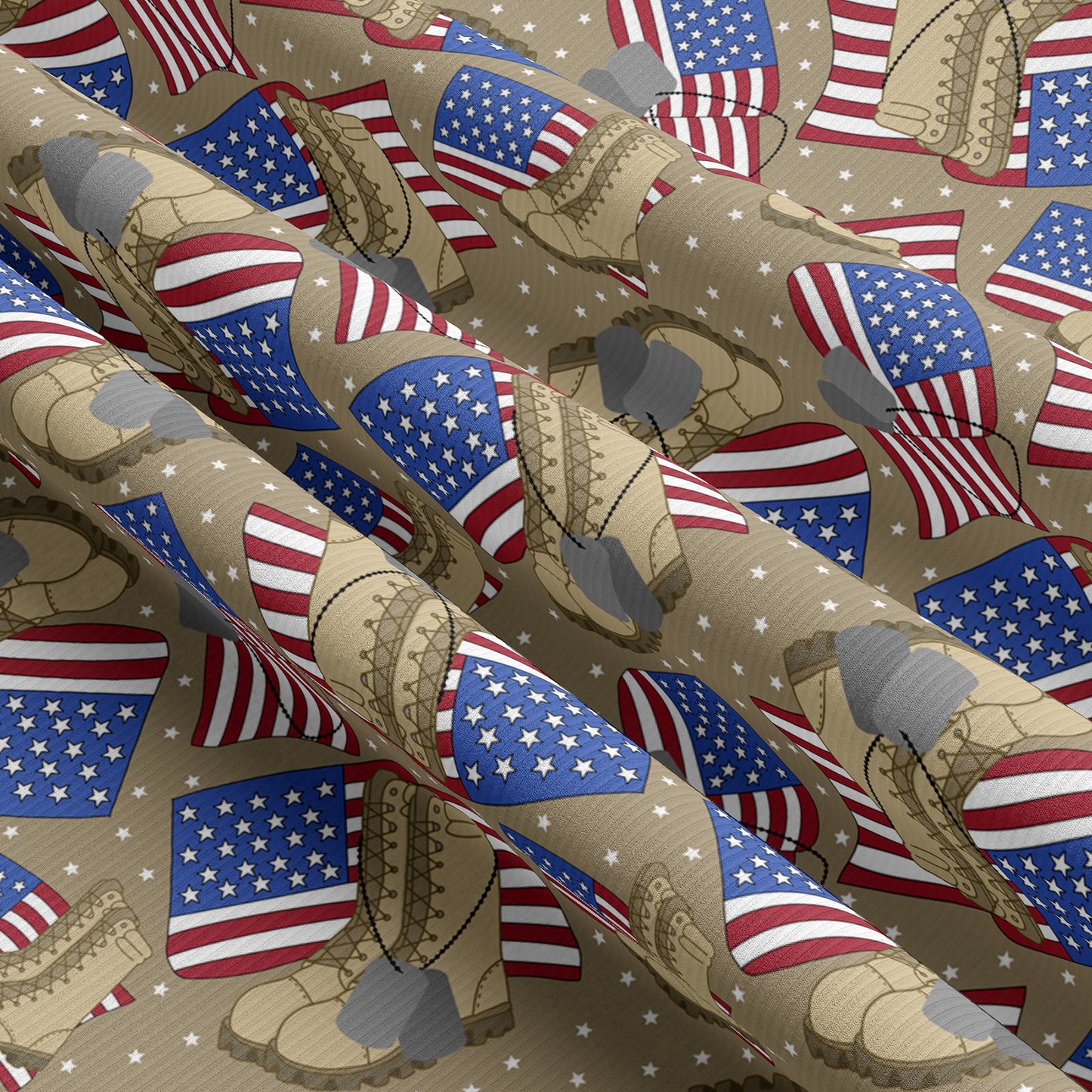 Rib Knit Fabric RBK1603 4th of July Patriotic