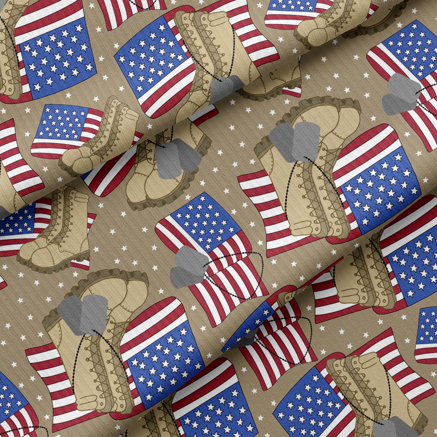Rib Knit Fabric RBK1603 4th of July Patriotic