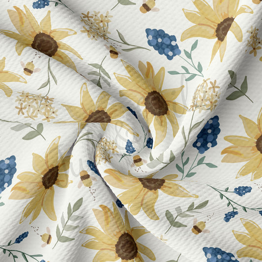 Floral Bullet Textured Fabric AA1657