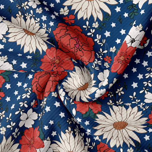 4th of July Patriotic Bullet Textured Fabric AA1683