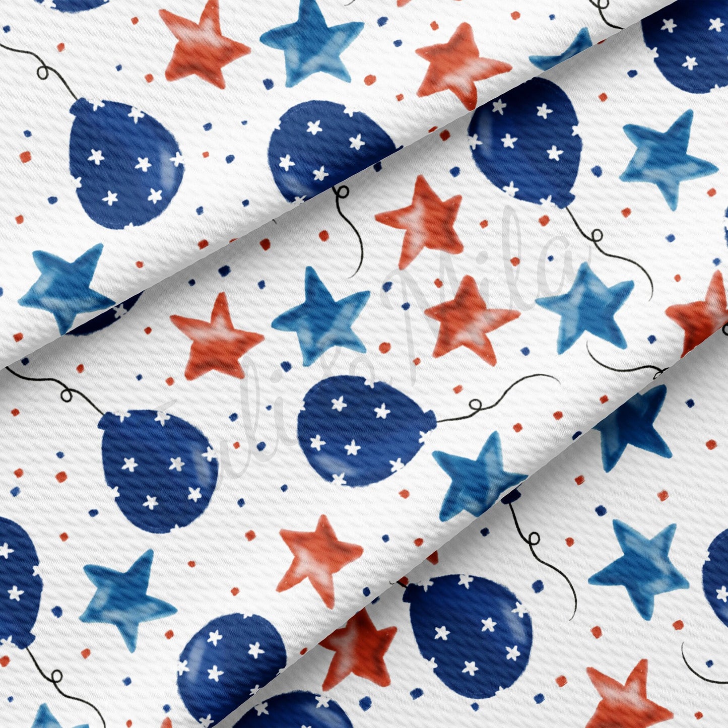Patriotic 4th of July Bullet Textured Fabric AA1719