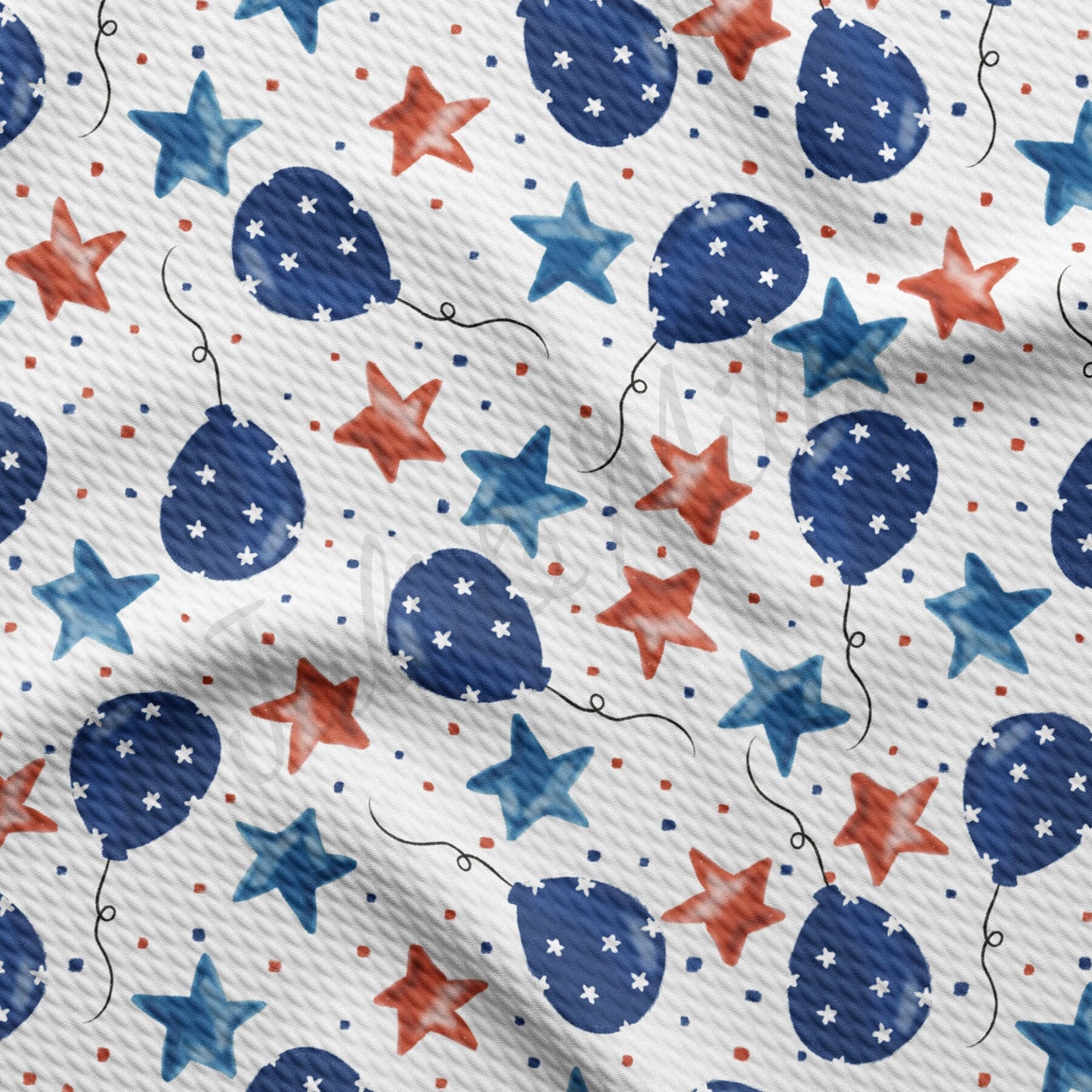 Patriotic 4th of July Bullet Textured Fabric AA1719