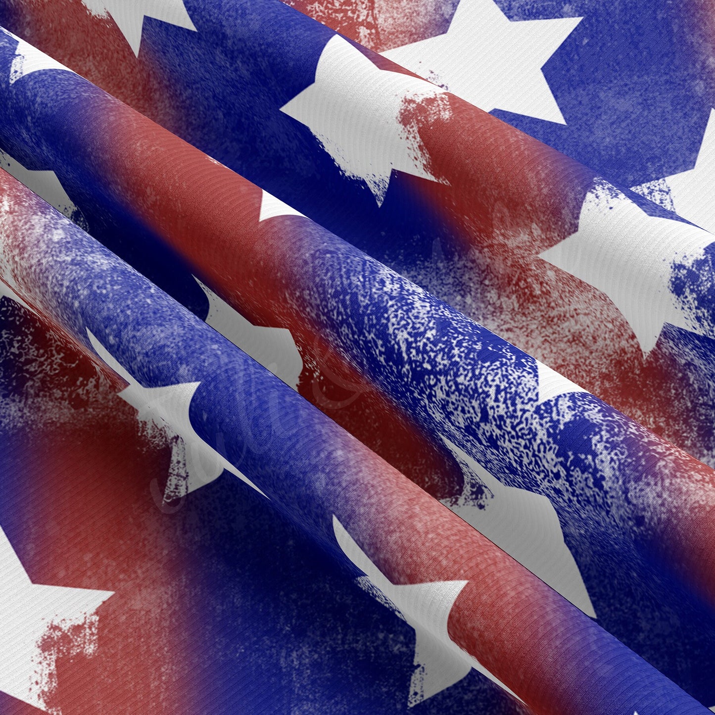 Rib Knit Fabric RBK1526 4th of July Patriotic