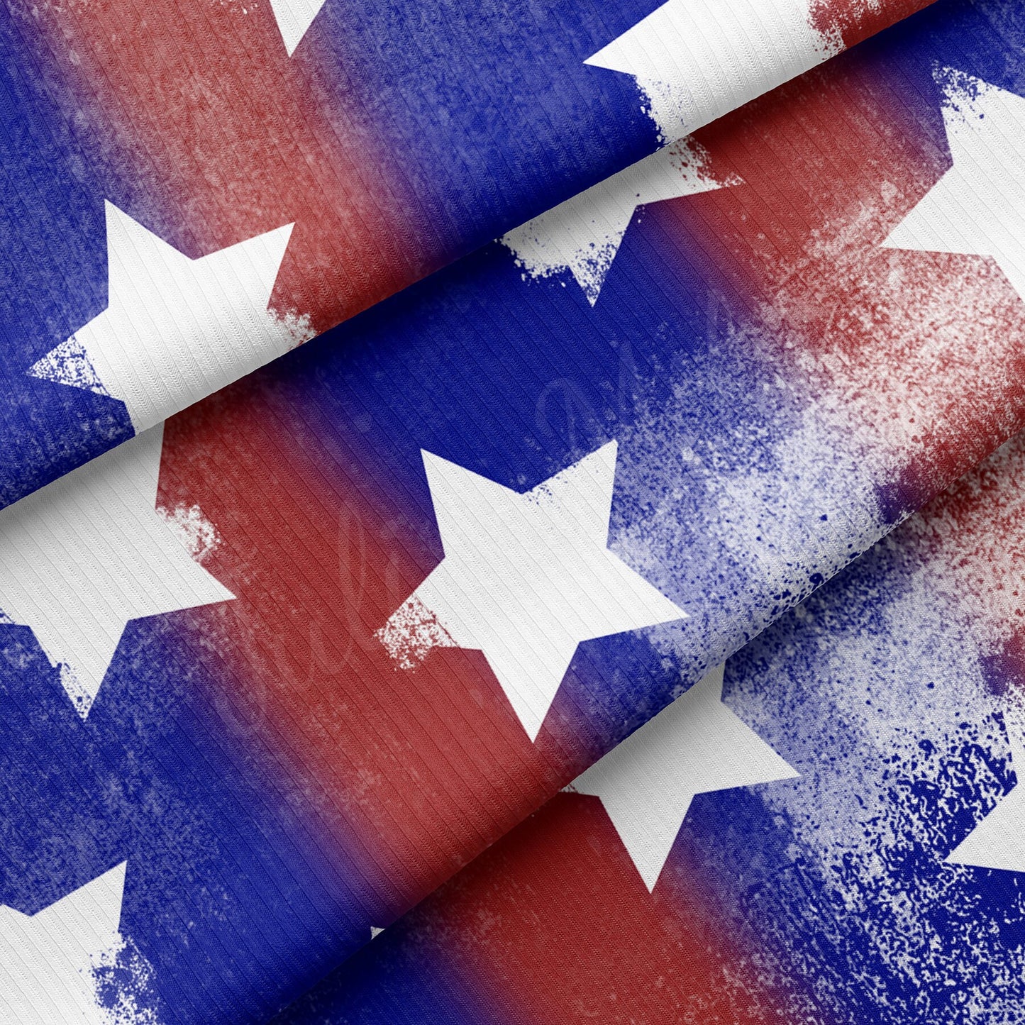 Rib Knit Fabric RBK1526 4th of July Patriotic