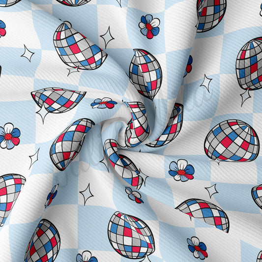 Rib Knit Fabric RBK1522 4th of July Patriotic