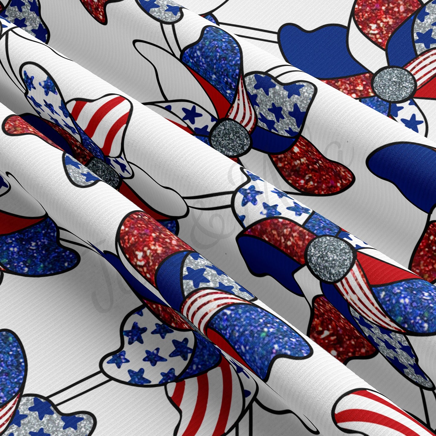 Rib Knit Fabric RBK1482 4th of July Patriotic