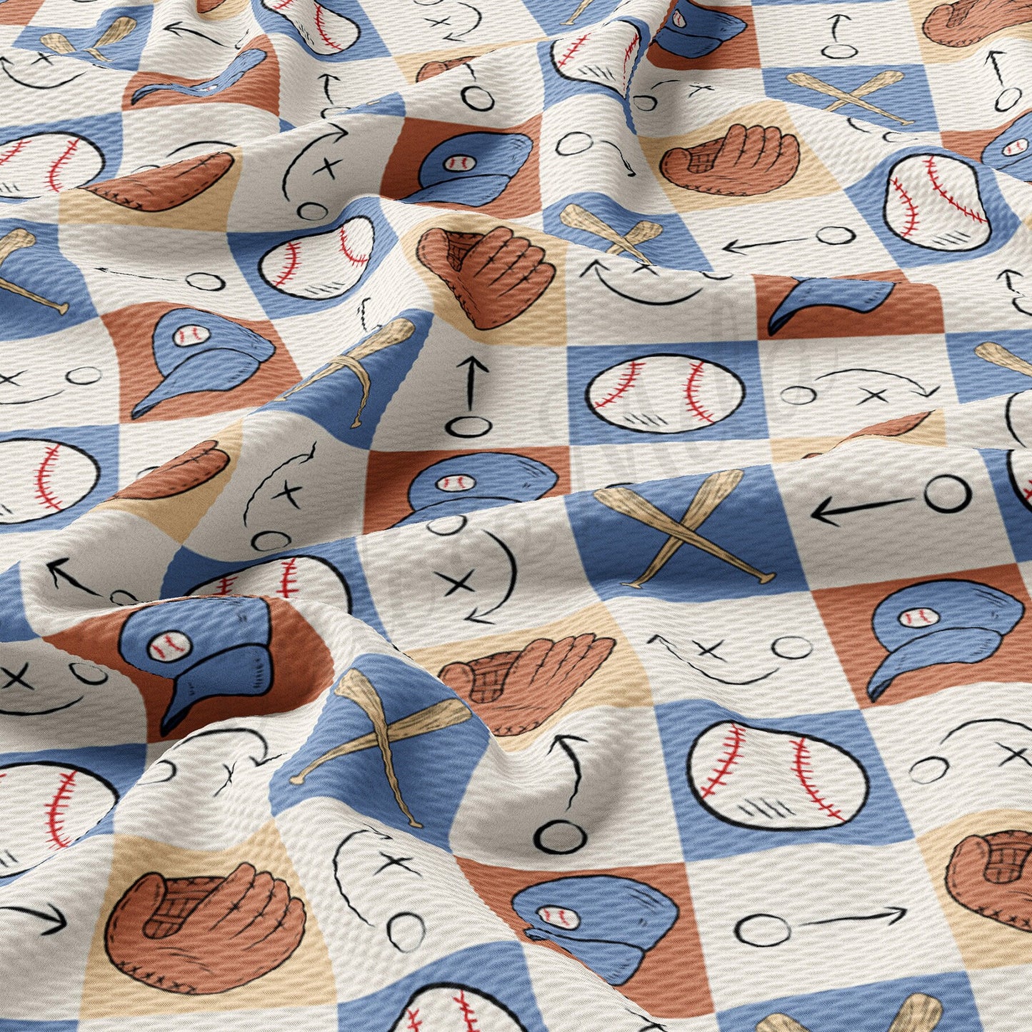 Baseball Bullet Textured Fabric AA1551
