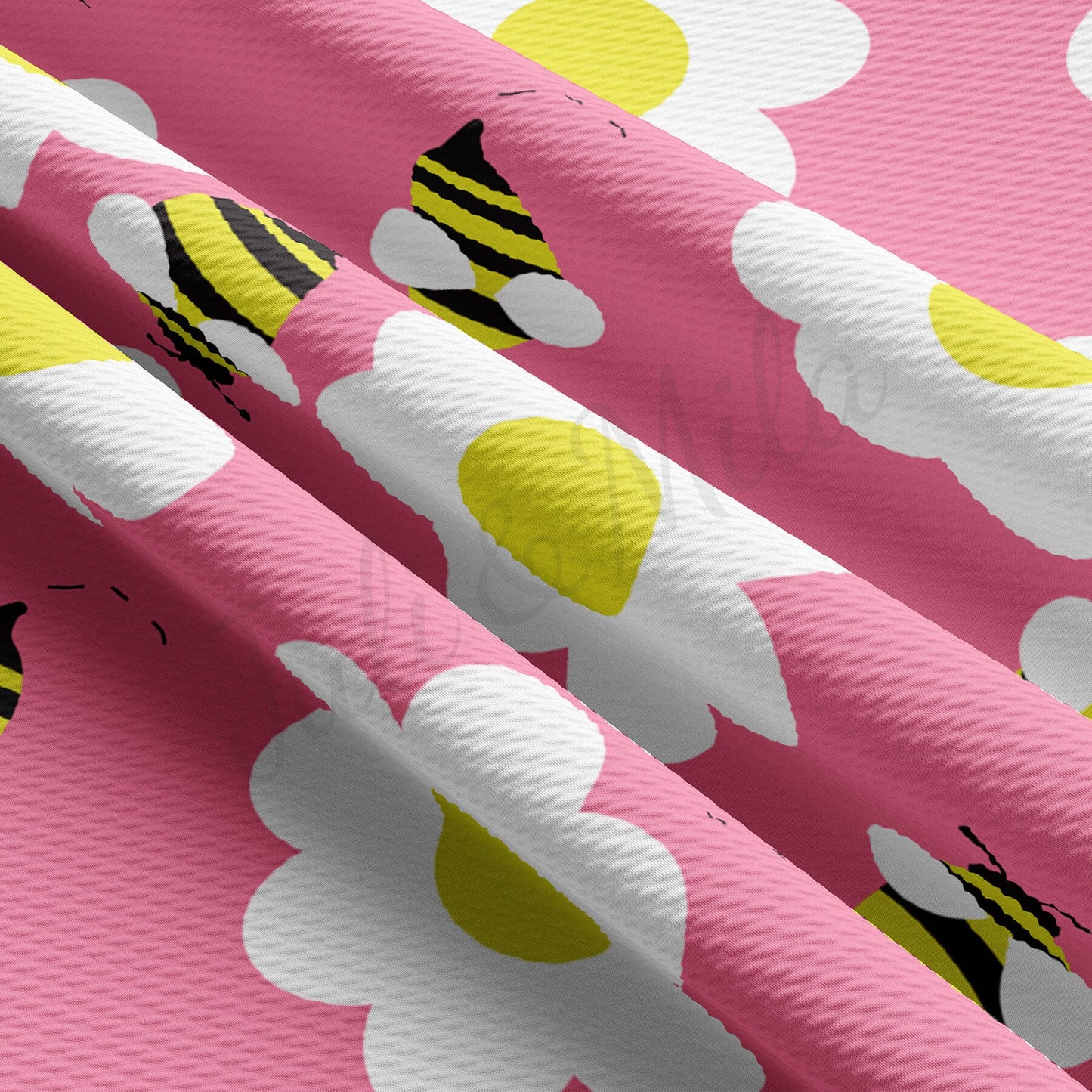 Bee Daisy Bullet Textured Fabric by the yard Fabric AA1561