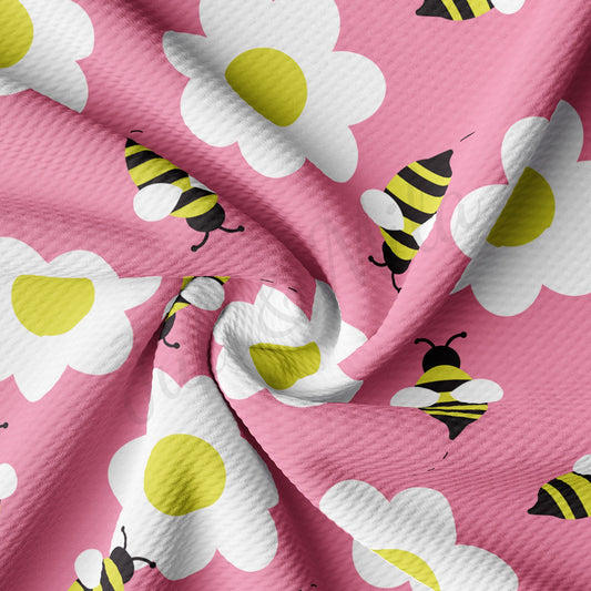 Bee Daisy Bullet Textured Fabric by the yard Fabric AA1561