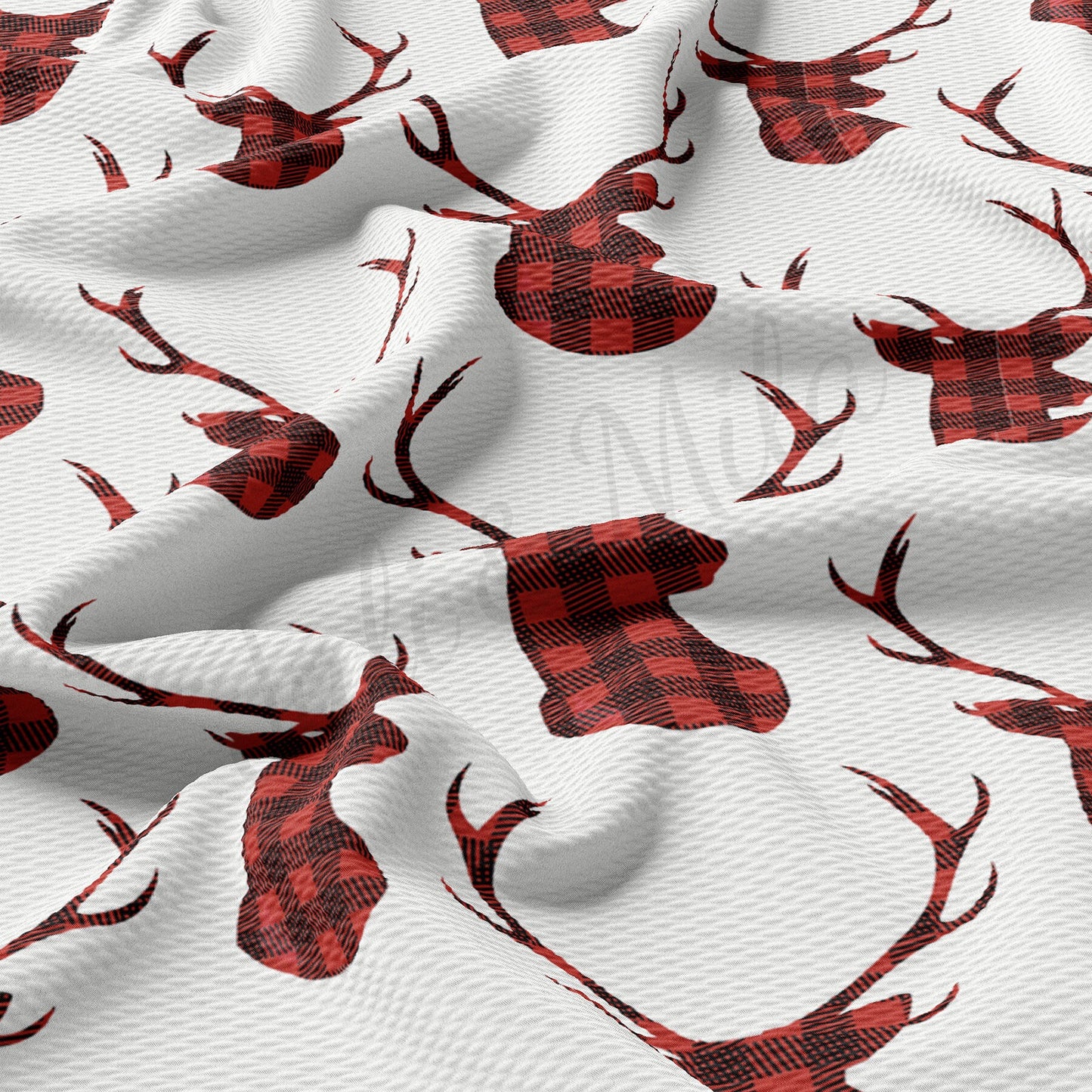 Christmas Buck Plaid Bullet Textured Fabric Liverpool Fabric AA1566