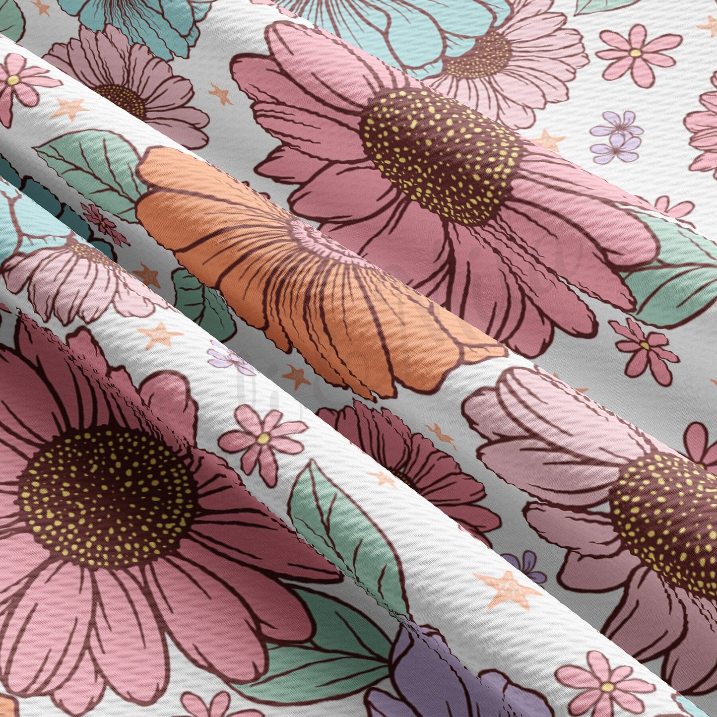 Floral Bullet Textured Fabric by the yard AA1581