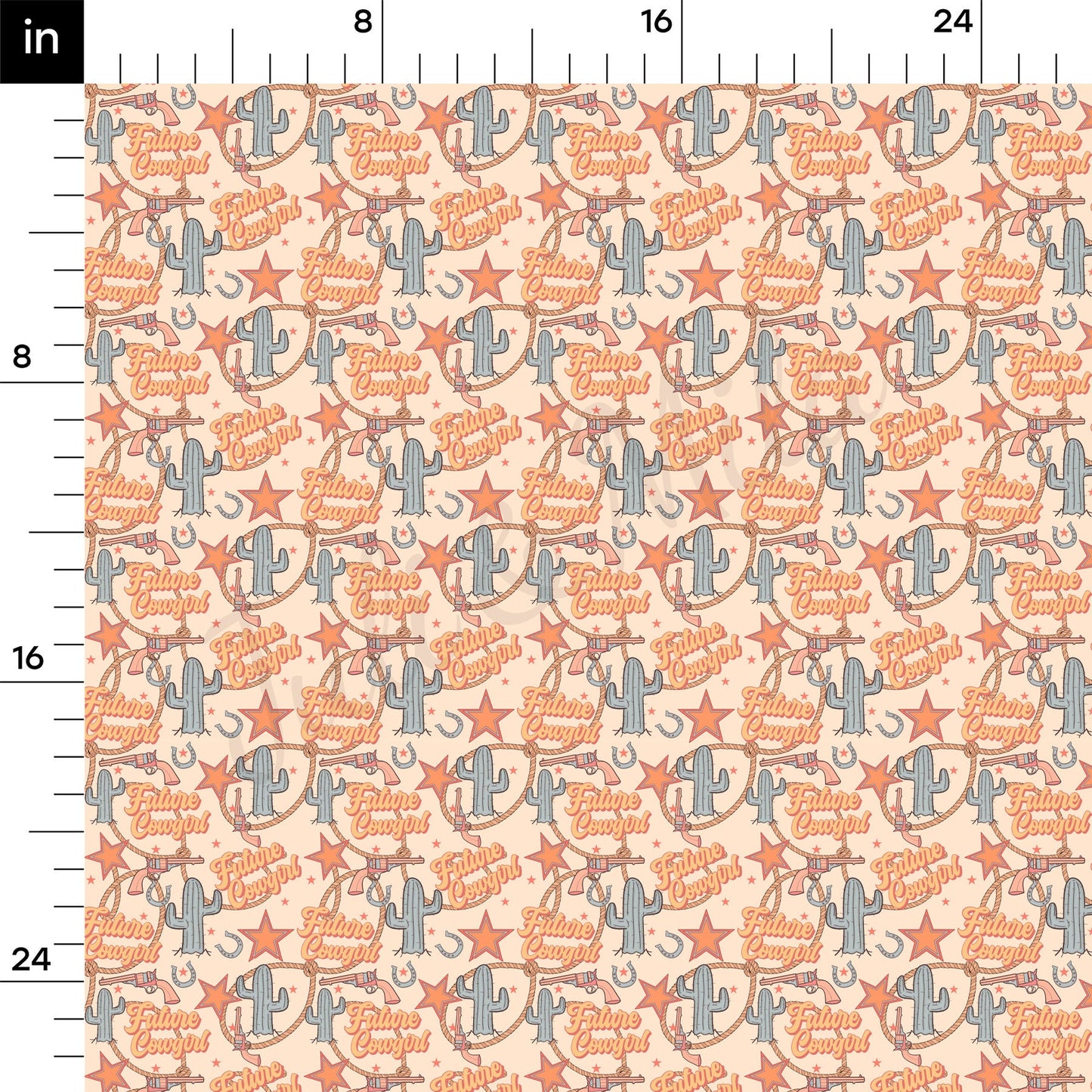 Future Cowgirl Boho Bullet Textured Fabric by the yard AA1587