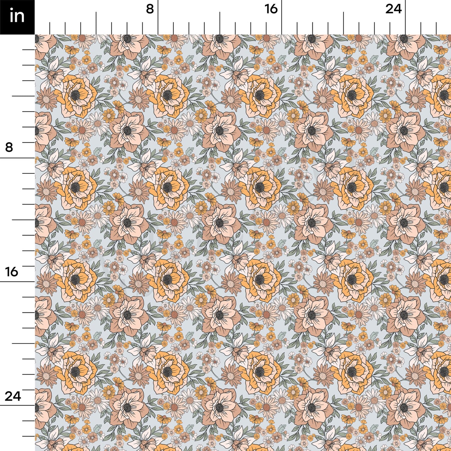 Floral Bullet Textured Fabric by the yard AA1606