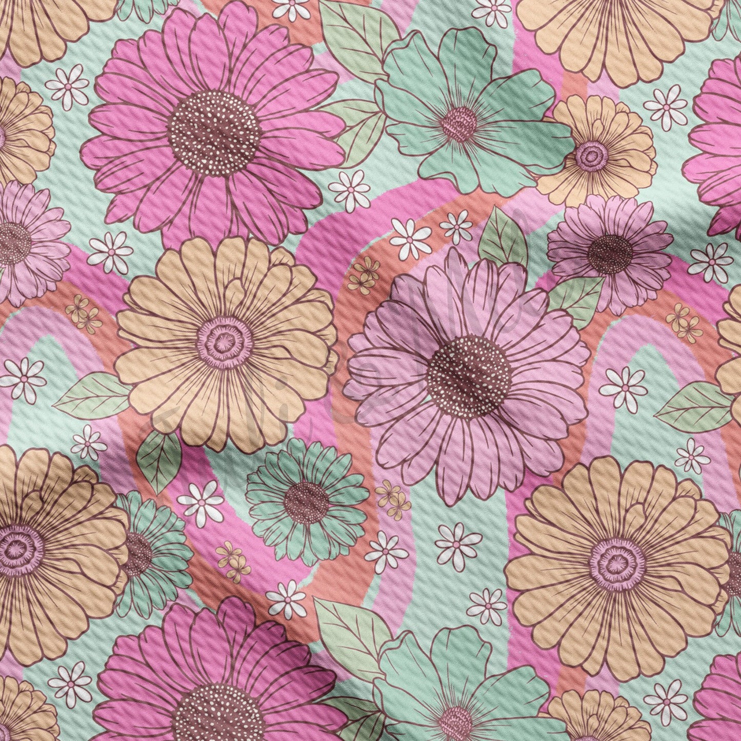 Floral Bullet Textured Fabric by the yard AA1607