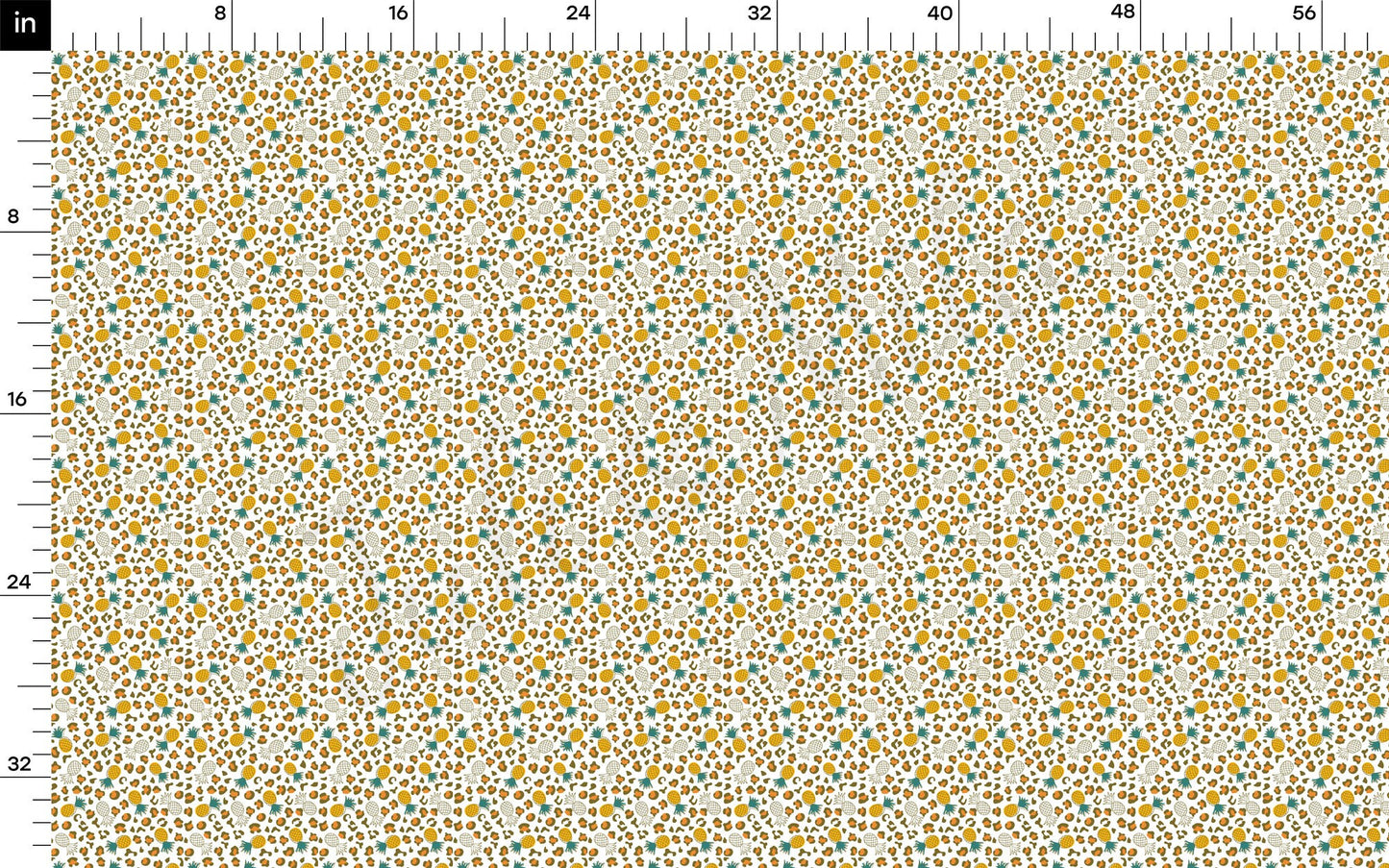 Pineapple Cheetah Leopard Summer Bullet Textured Fabric by the yard AA1615