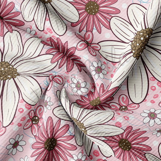 Floral Bullet Textured Fabric by the yard AA1616