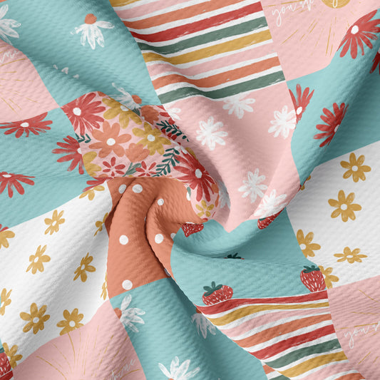 Floral Bullet Textured Fabric by the yard AA1629