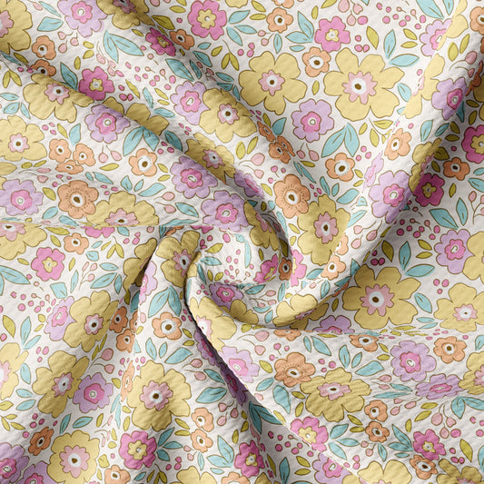 Floral Bullet Textured Fabric by the yard AA1645