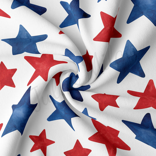 4th of July Patriotic Fabric Double Brushed Polyester Fabric DBP1613