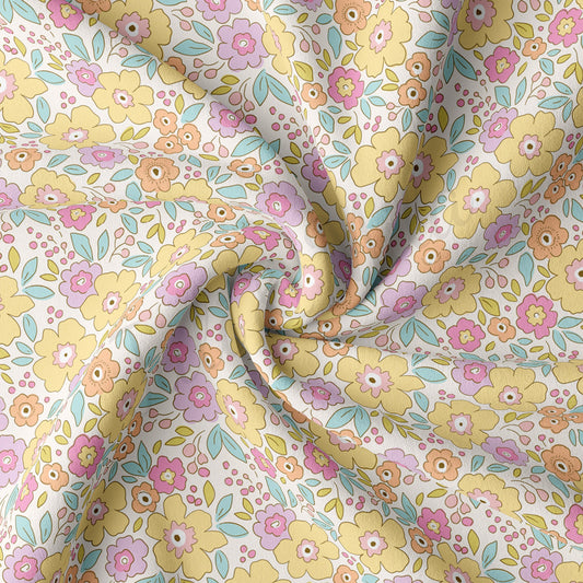 Floral Double Brushed Polyester Fabric DBP1645