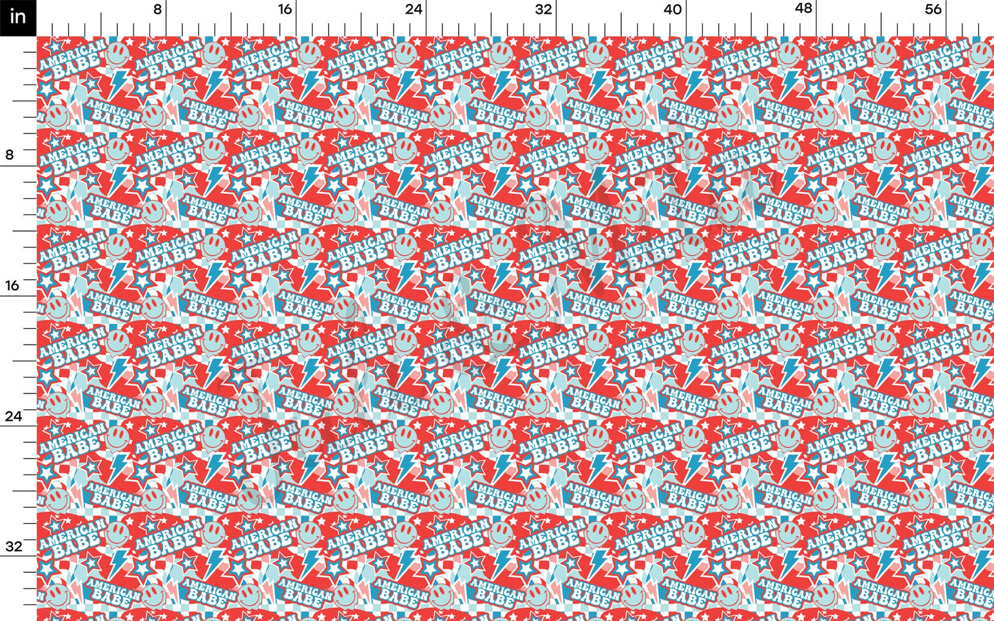 4th of July Patriotic Rib Knit Fabric RBK1544