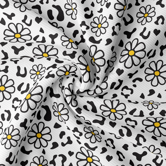 Floral Rib Knit Fabric RBK1572