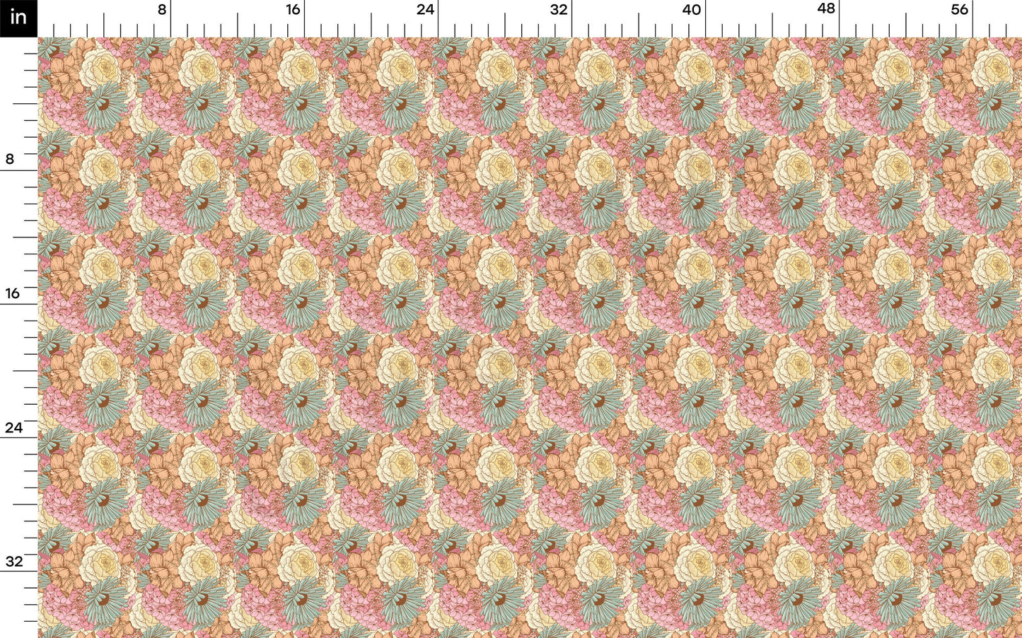 Floral Rib Knit Fabric RBK1578