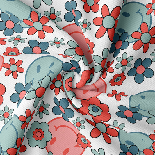 Rib Knit Fabric RBK1582 4th of July Patriotic