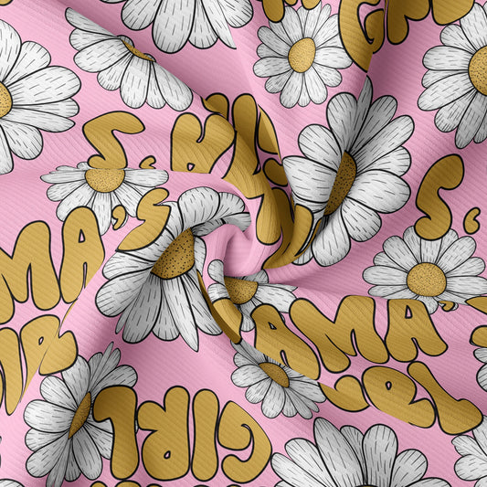 Mamas Girl Rib Knit Fabric RBK1597