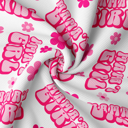 Mamas Girl Rib Knit Fabric RBK1599