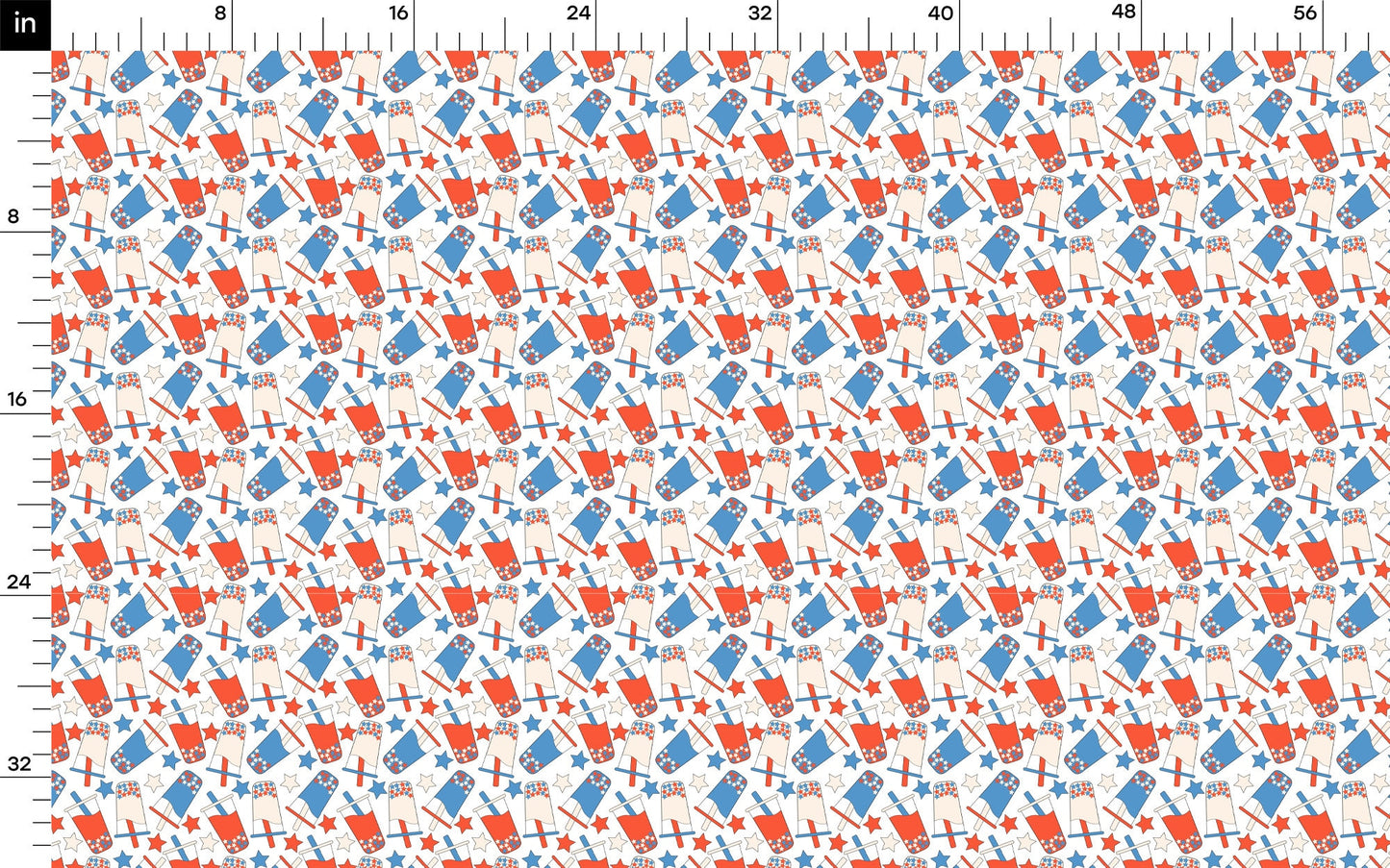 Rib Knit Fabric RBK1608 4th of July Patriotic