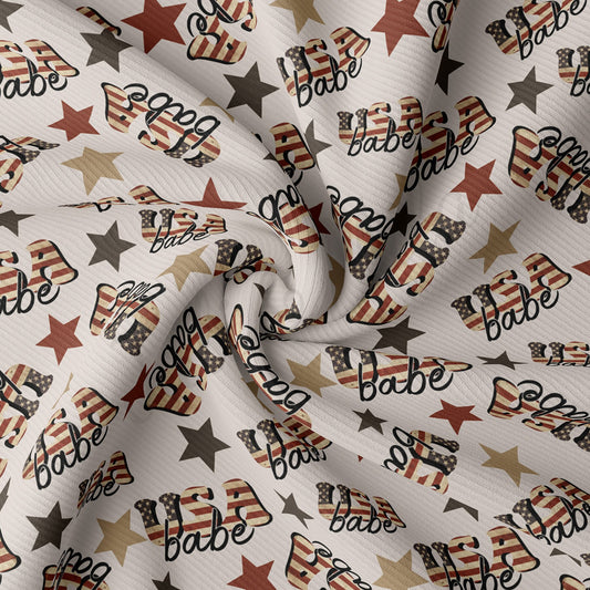 Rib Knit Fabric RBK1633 4th of July Patriotic