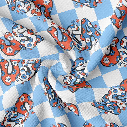 Patriotic 4th of July Bullet Textured Fabric AA1652