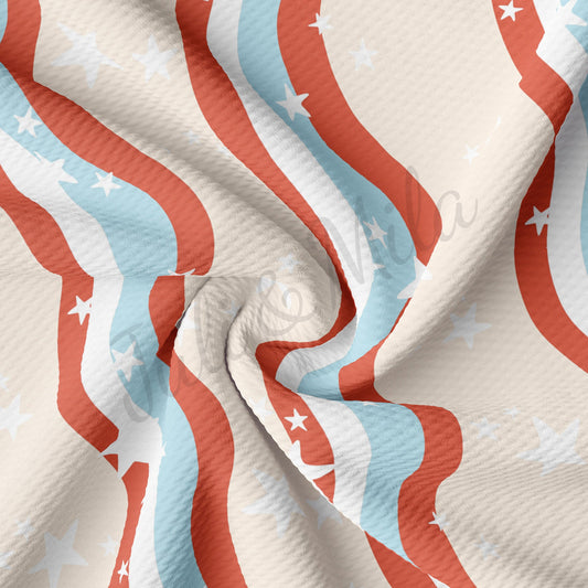 4th of July Patriotic Bullet Textured Fabric AA1664