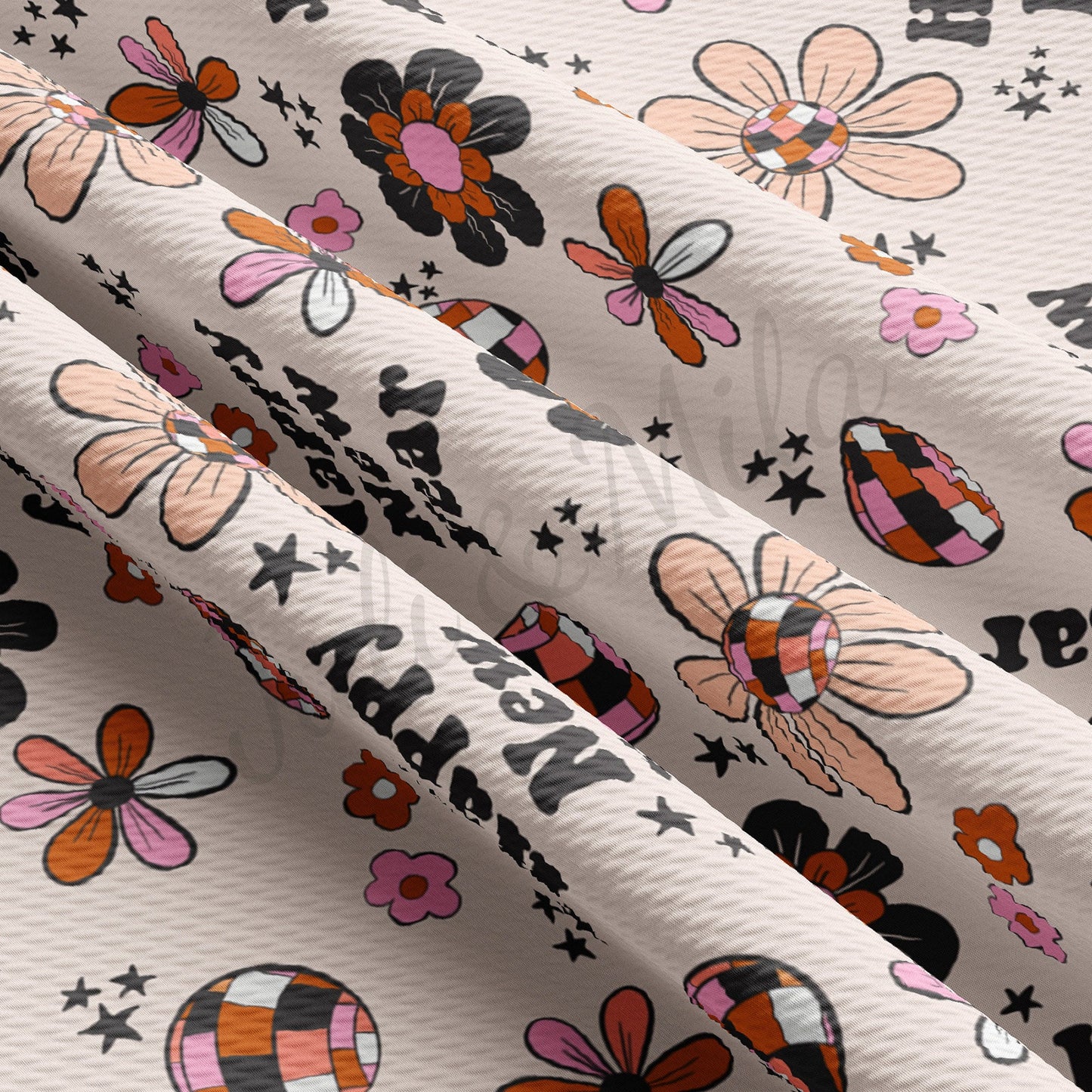 Happy New Year  Bullet Textured Fabric  AA1685
