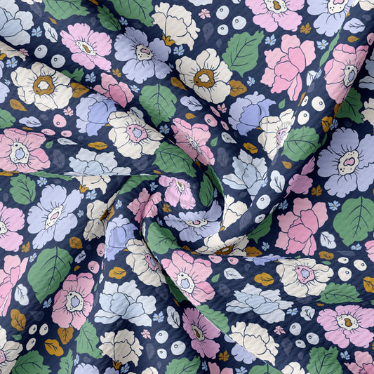 Floral Bullet Textured Fabric AA1688