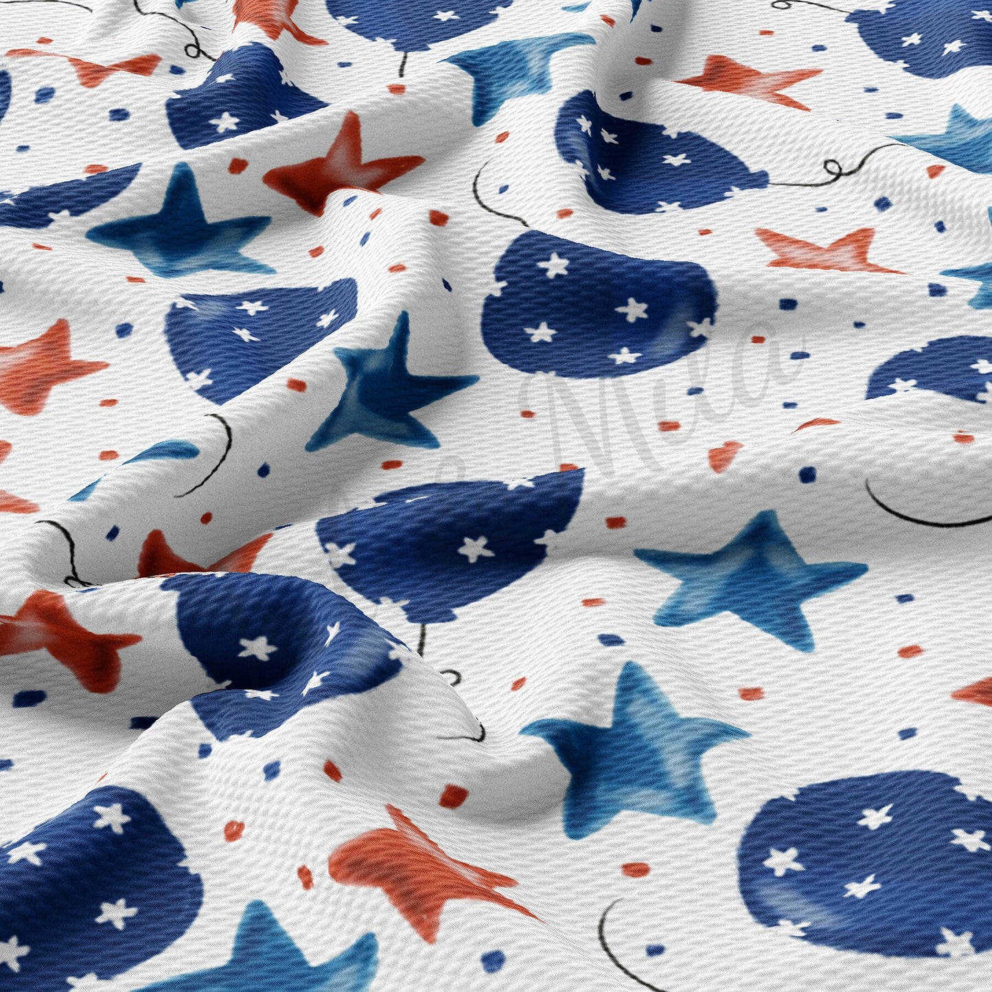 Patriotic 4th of July Bullet Textured Fabric AA1719