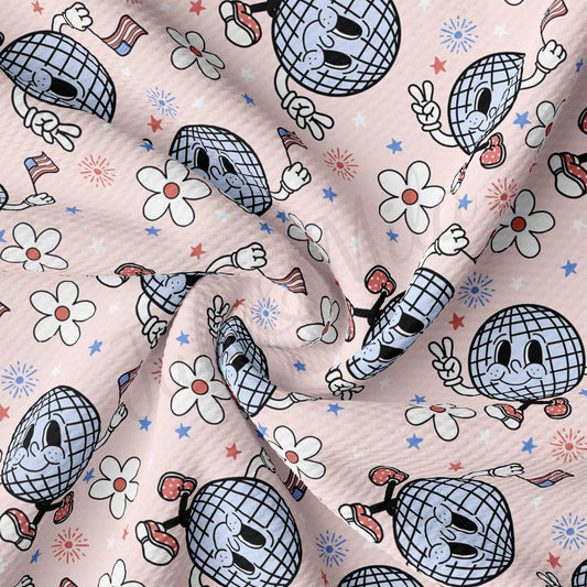 4th of July Bullet Textured Fabric AA1772