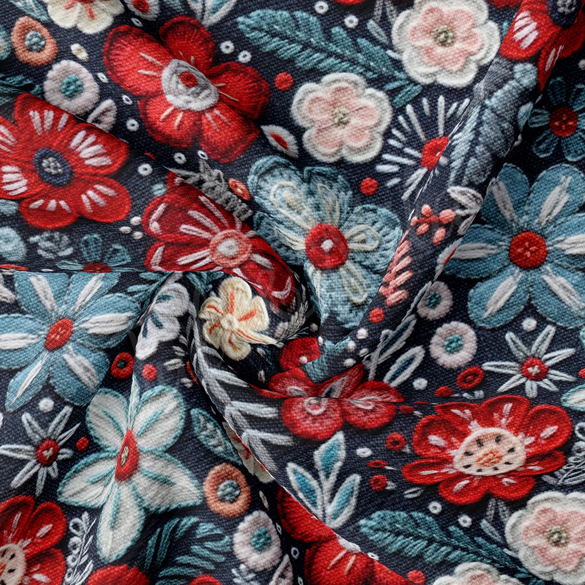 Embroidery Printed Liverpool Bullet Textured Fabric AA1791