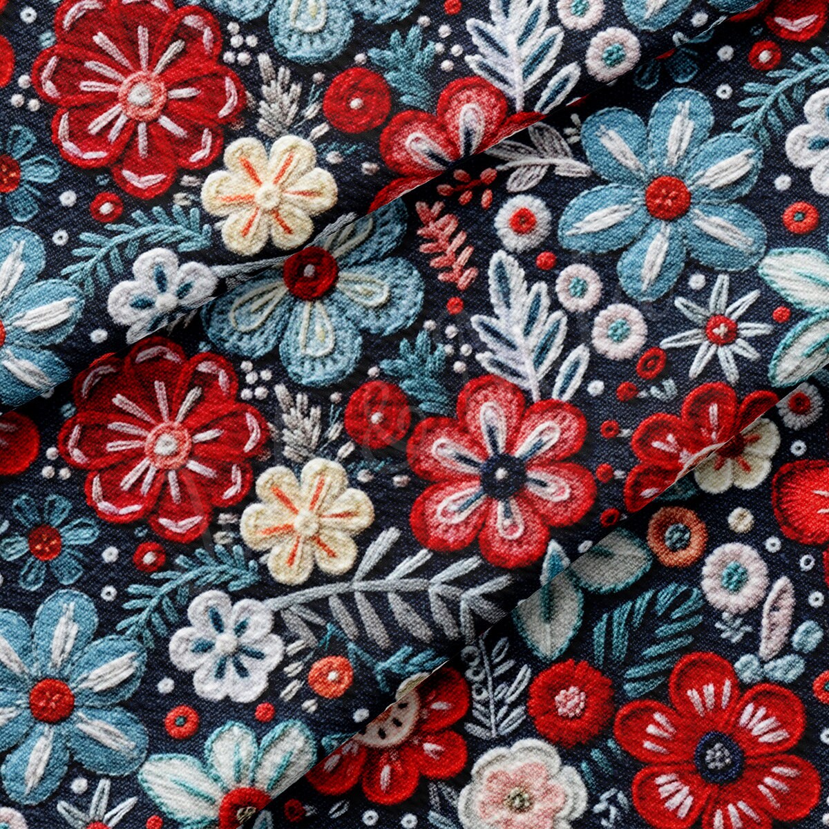 Embroidery Printed Liverpool Bullet Textured Fabric AA1791