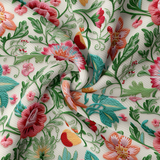 Embroidery Rib Knit Fabric RBK1783