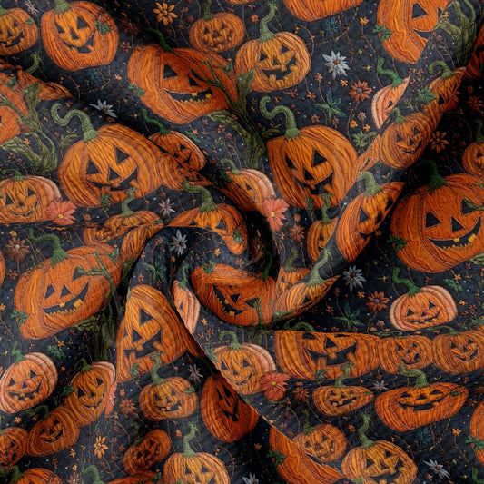 Autumn Fall Halloween Bullet Textured Fabric AA1815