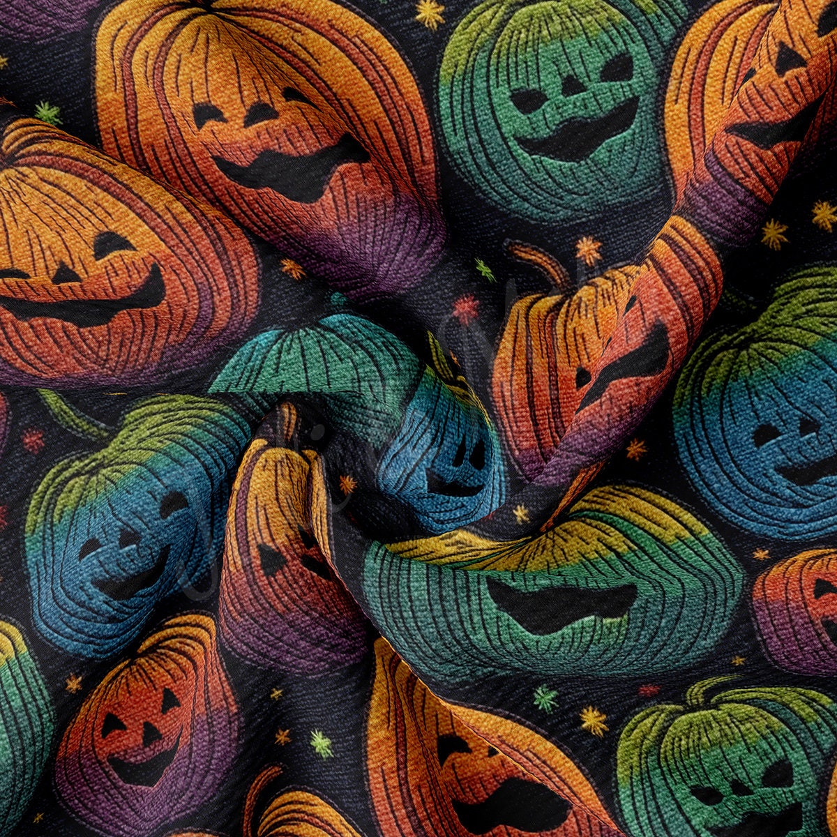 Autumn Fall Halloween Bullet Textured Fabric AA1816