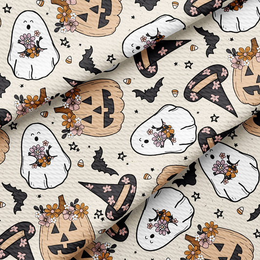 Autumn Fall Halloween Bullet Textured Fabric AA1831