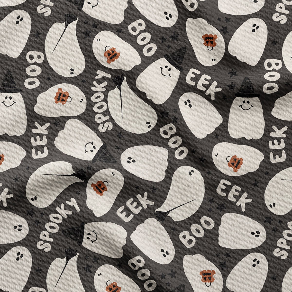 Autumn Fall Halloween Bullet Textured Fabric AA1843