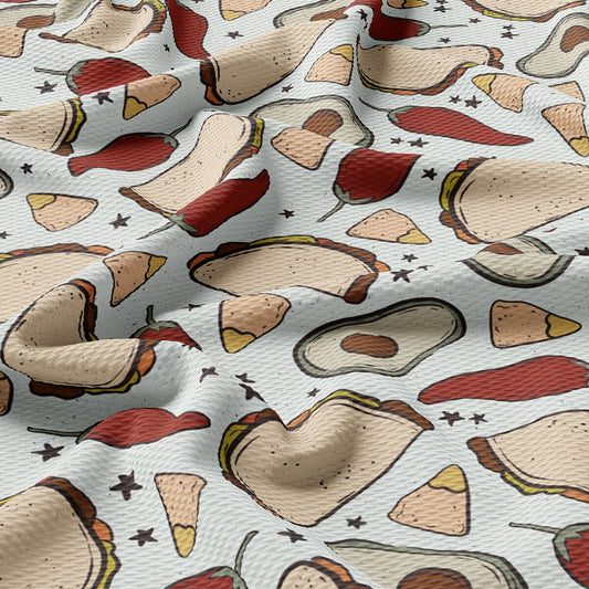 Tacos Printed Liverpool Bullet Textured Fabric AA1846