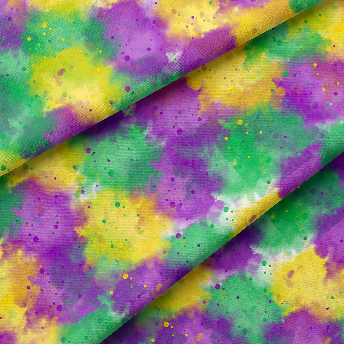 Mardi Gras Double Brushed Polyester Fabric  DBP1849