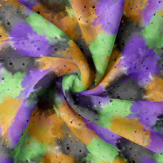 Mardi Gras Rib Knit Fabric AA1812